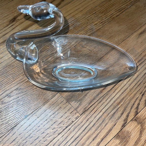 Vintage - "1950’s Duncan Miller Clear Glass Swan" - Candy/Condiment Dish - Picture 1 of 2